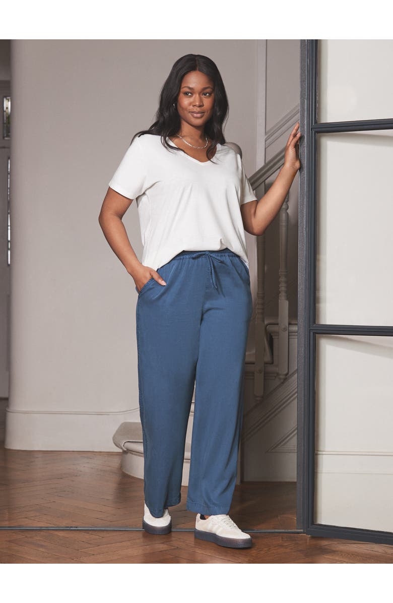 Live Unlimited Drawstring Wide Leg Pants, Alternate, color, Blue