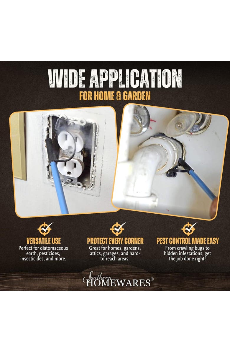 Southern Homewares Bellow Powder Duster, Pest Control Applicator Tool Sprayer, Alternate, color, Multicolored