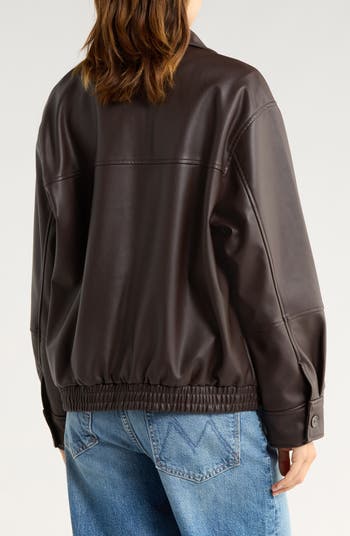 Oversize Faux Leather Jacket