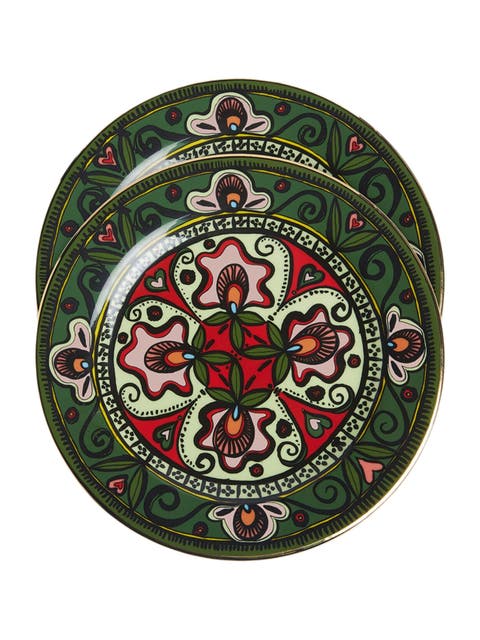 Dessert Plates Set Of 2 Abundance Dark Green