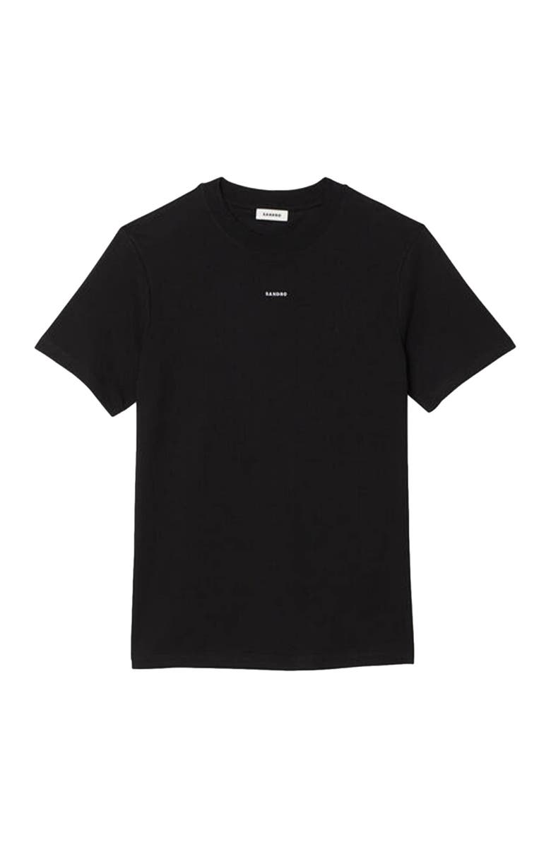 SANDRO Short-sleeved T-shirt, Alternate, color, Black