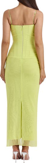 Nalini Mesh & Lace Corset Gown