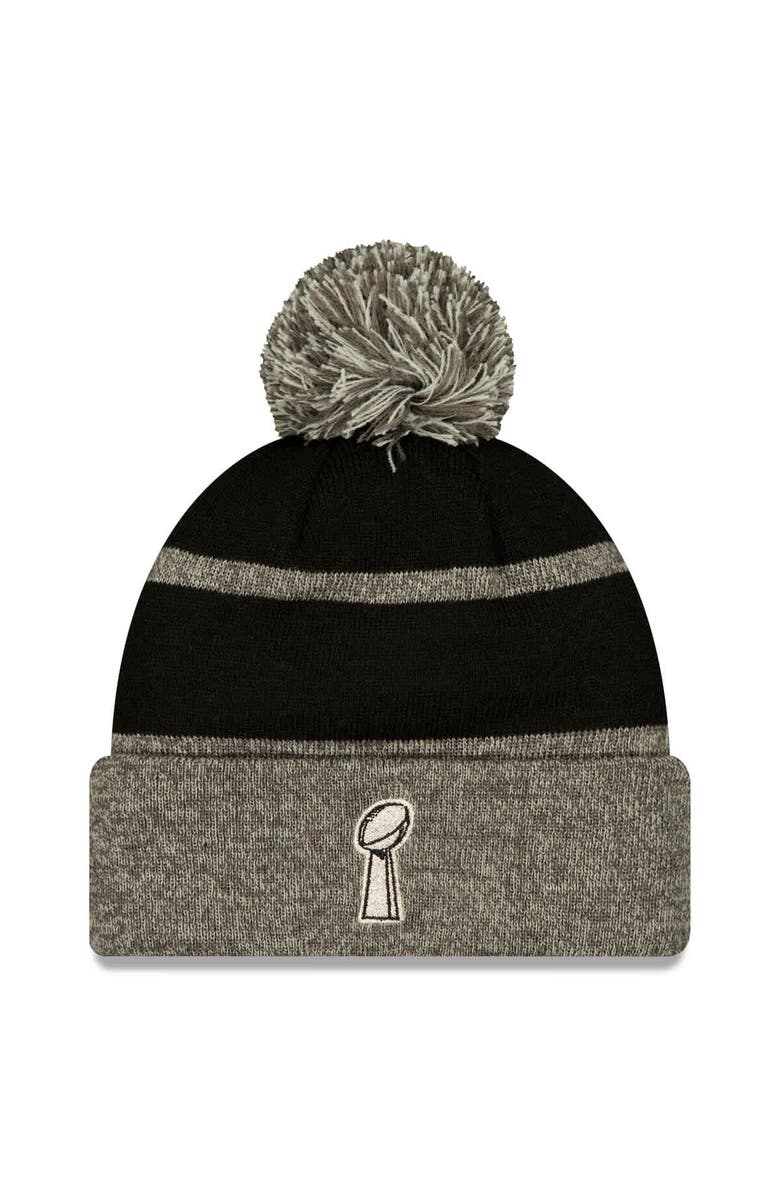 New Era Men's New Era  Black Seattle Seahawks Super Bowl LX Champions Parade Cuffed Knit Hat with Pom, Alternate, color, Black