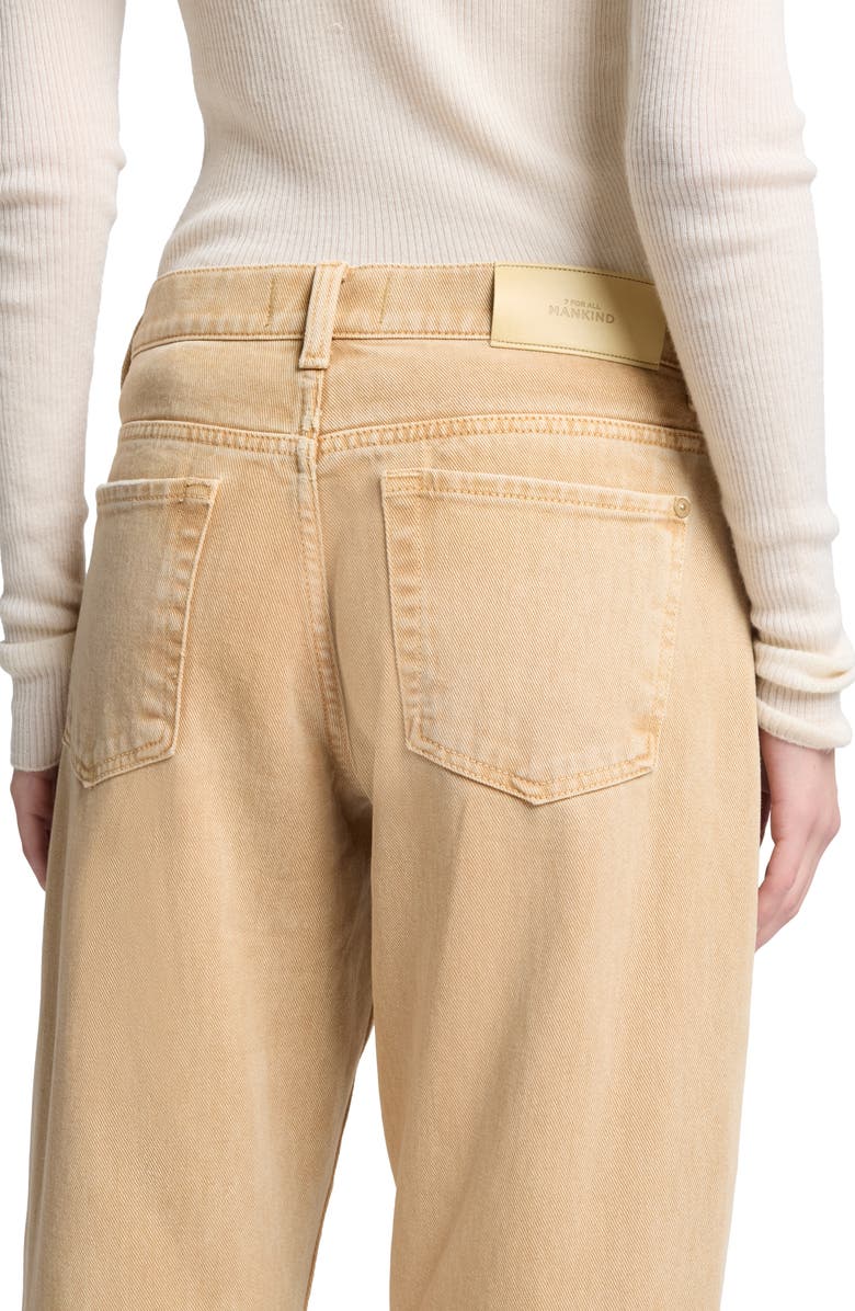 7 For All Mankind Tess Twisted Seam High Waist Straight Leg Jeans, Alternate, color, Sandune