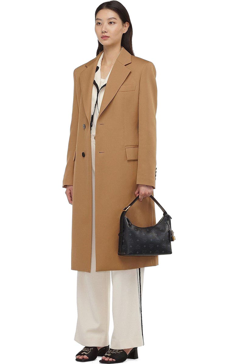 MCM Aren Hobo in Visetos, Alternate, color, Black