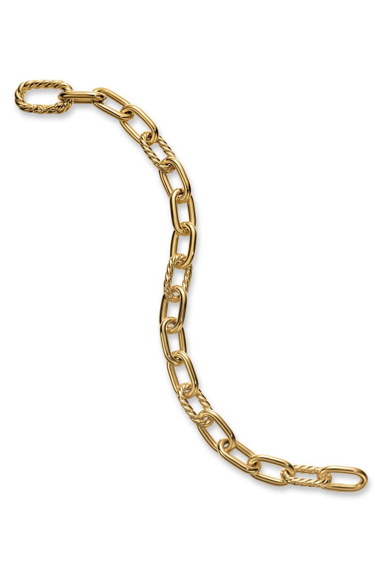 DY Madison Chain Bracelet in 18K Yellow Gold, 8.5mm, Alternate, color, GOLD