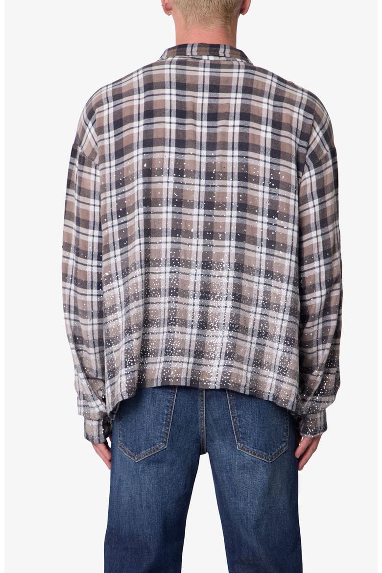 Rhinestone Flannel Shirt, Alternate, color, BROWN