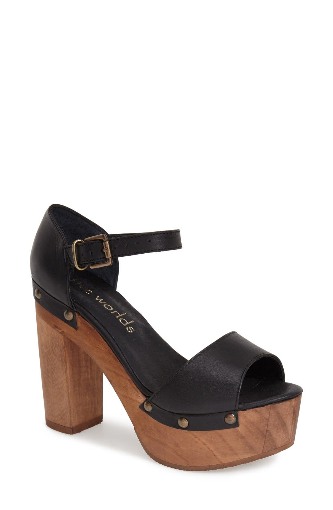 by Cordani 'Tulum' Platform Sandal, Main, color, BLACK NUBUCK