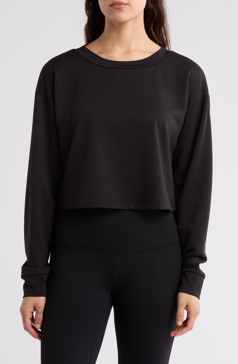 Z by Zella Long Sleeve French Terry T-Shirt, Main, color,