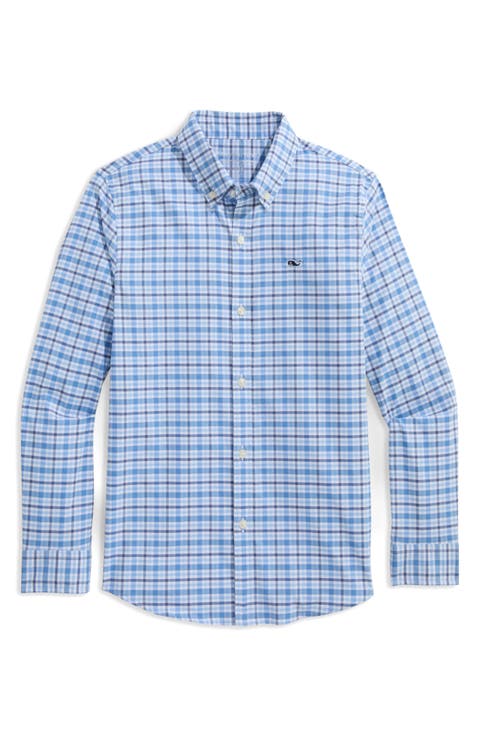 Kids' Bellamy brrrº Plaid Button-Down Shirt (Big Kid)