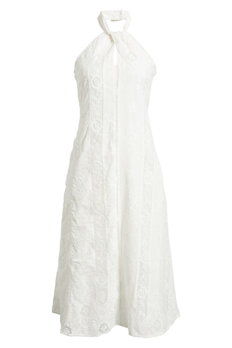 Pienza Halter Maxi Dress, Alternate, color, WHITE