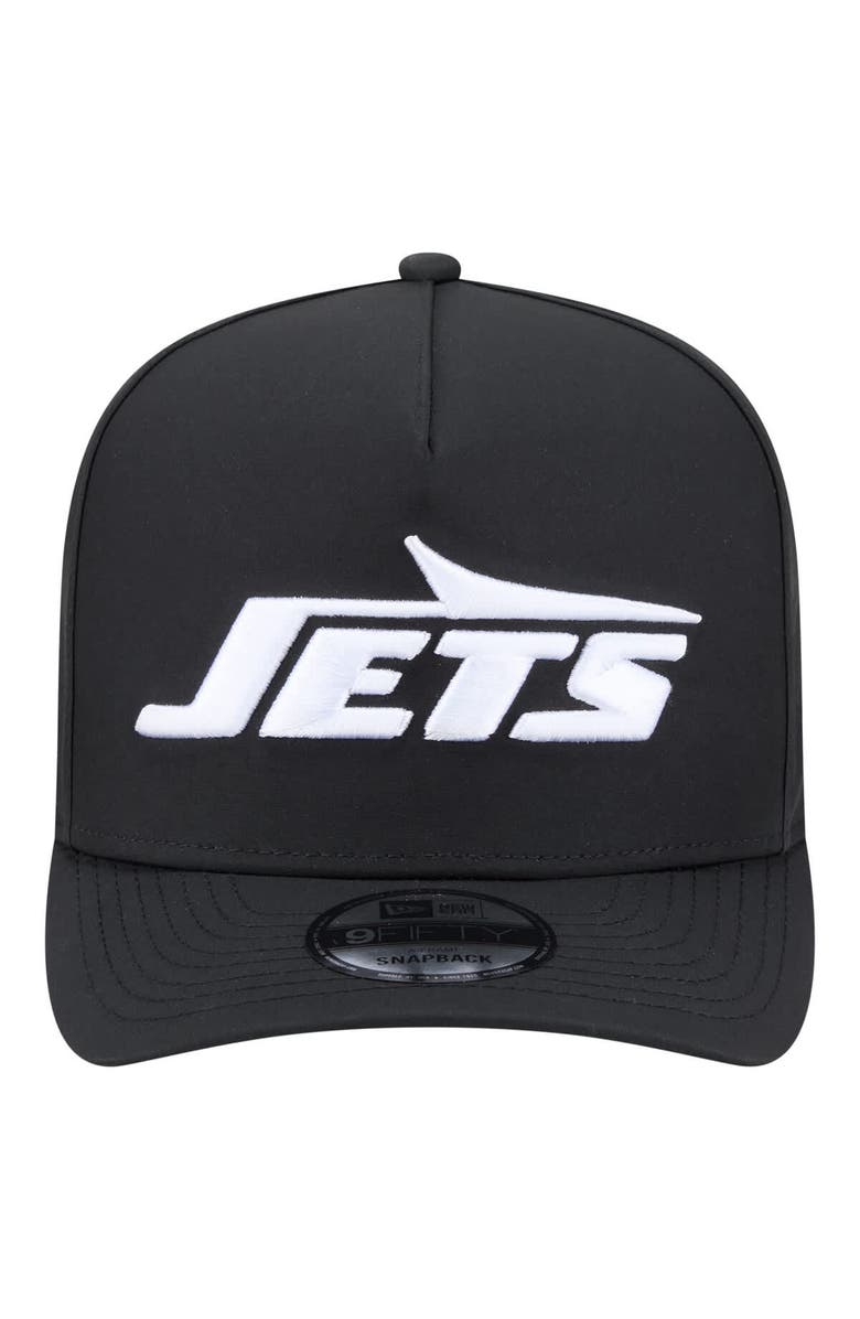 New Era Men's New Era Black New York Jets Gore-Tex A-Frame 9FIFTY Adjustable Hat, Alternate, color, Black
