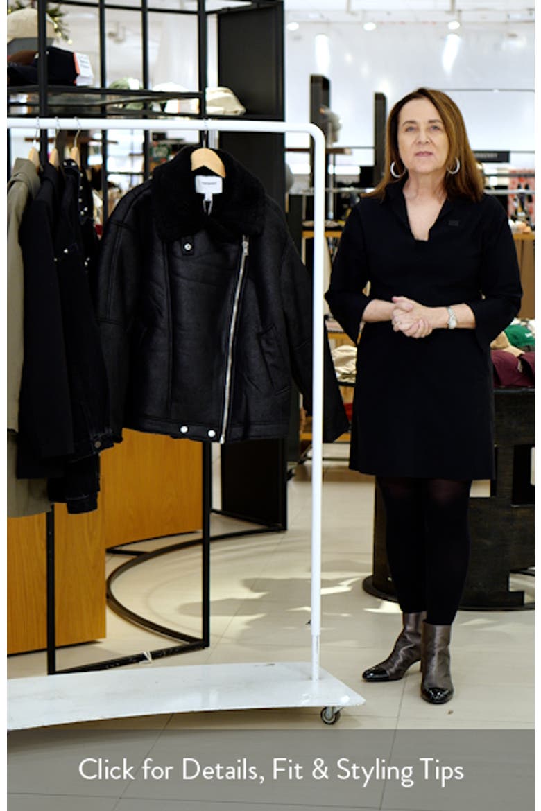 Faux Shearling Oversize Aviator Jacket video