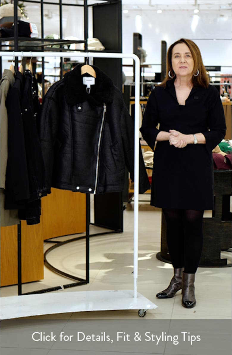 Faux Shearling Oversize Aviator Jacket, sales video thumbnail