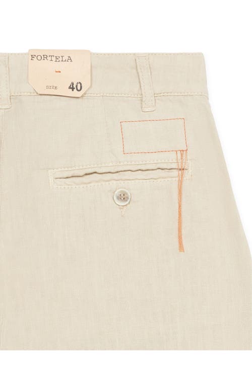 Fortela Jana Linen Shorts In Gray