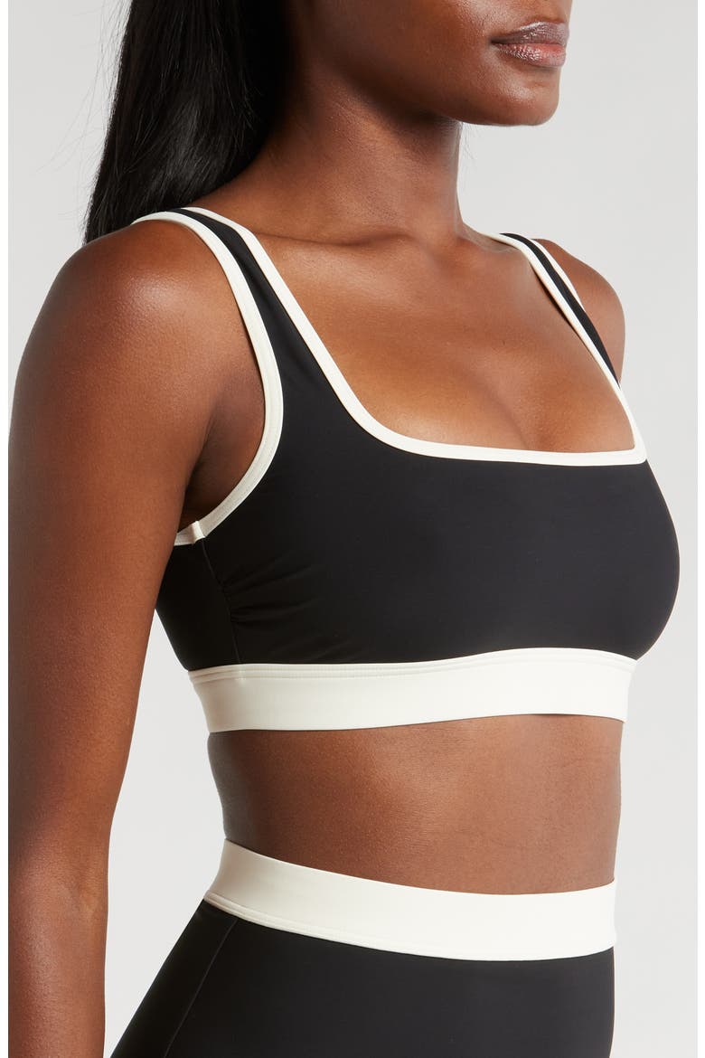 Hayden Square Neck Bikini Top, Alternate, color, BLACK