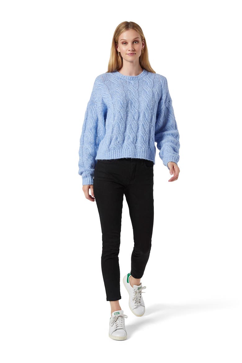 Hyannis Cable Sweater, Alternate, color, POWDER BLUE