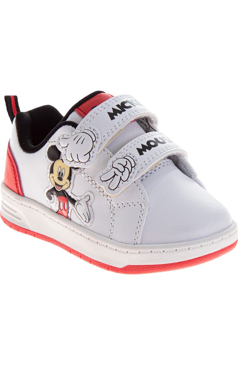 JOSMO Disney<sup>®</sup> Mickey Mouse<sup>®</sup> Sneaker, Main, color, White/ Red