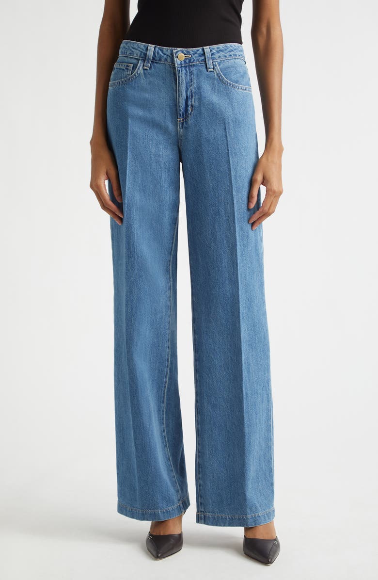 L'AGENCE Scottie High Waist Wide Leg Jeans, Main, color, Wilton