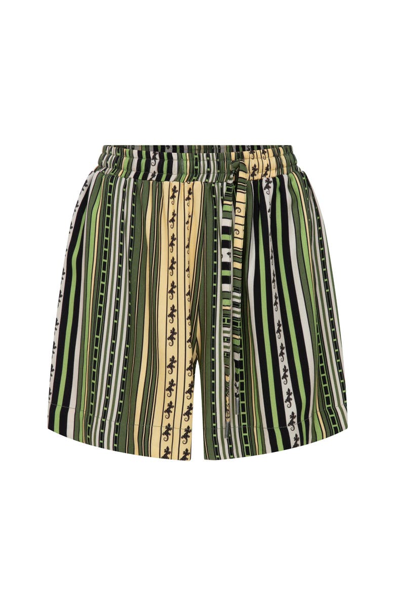 Je Te Veux Sun Printed Desert Echo Drawstring Shorts, Alternate, color, Green