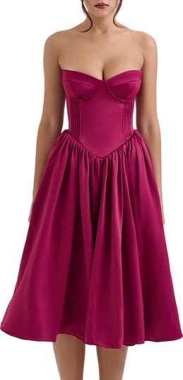 Coco Strapless Corset Midi Dress