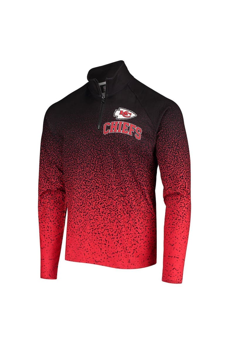Men's FOCO Black/Red Kansas City Chiefs Gradient Raglan Quarter-Zip Jacket, Alternate, color, Black