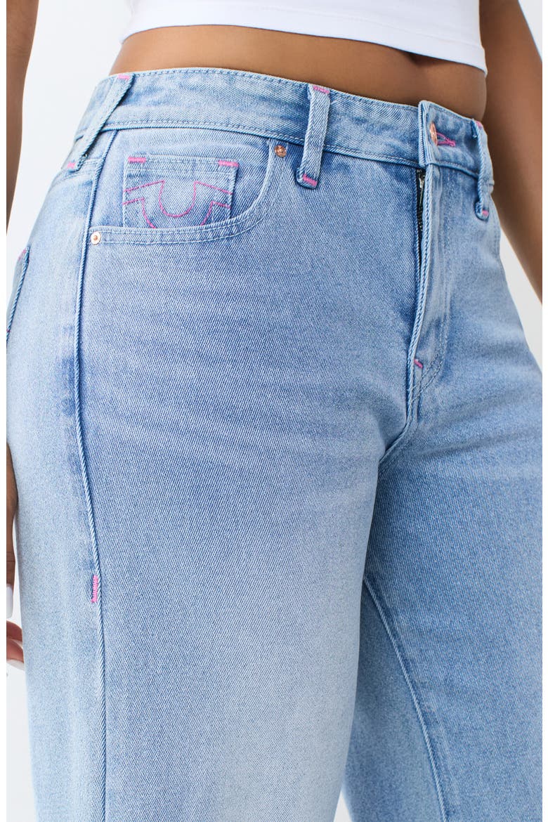 Leila High Waist Wide Leg Jeans, Alternate, color, LIGHT BLUE SUEDE WASH