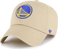 '47 Men's '47 Khaki Golden State Warriors Logo Clean Up Adjustable Hat