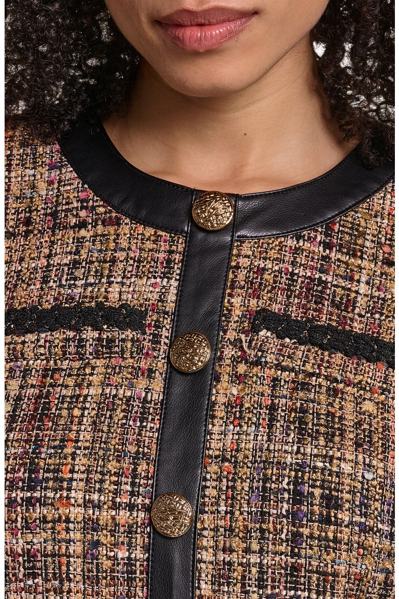Tweed Sheath Dress, Alternate, color, GOLD MULTI