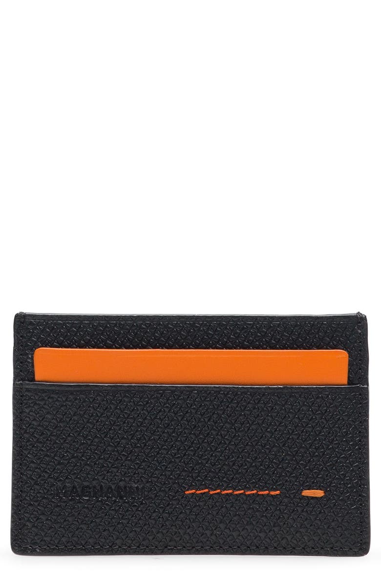 Magnanni Leather Card Case, Main, color, Black