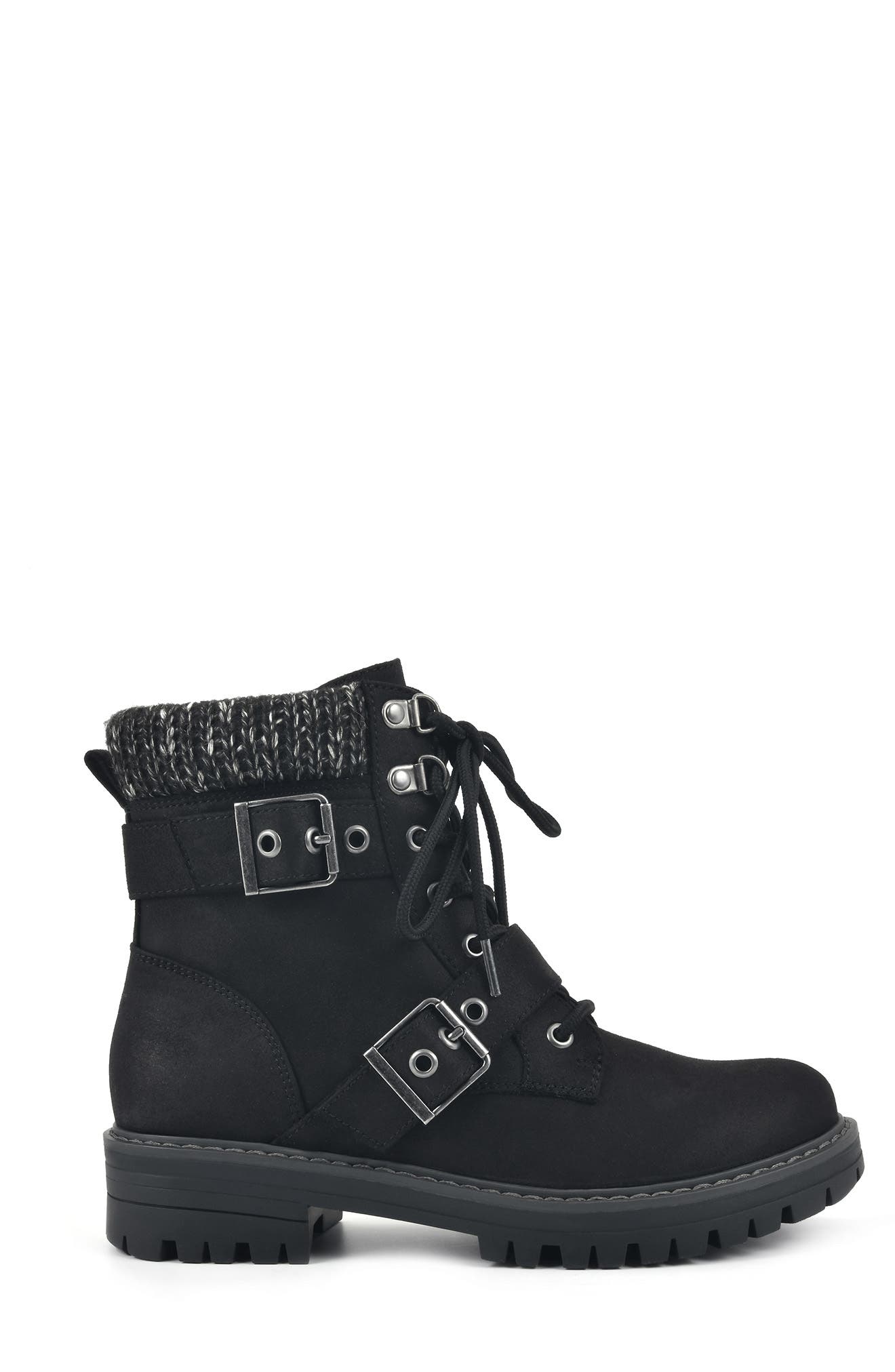 CLIFFS BY WHITE MOUNTAIN Marlee Buckled Lace-Up Boot - Wide Width Available, Alternate, color, 