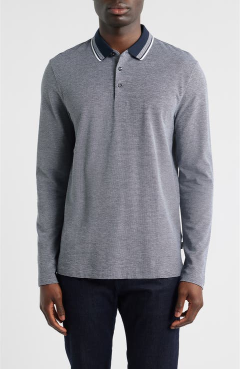 Pittman Long Sleeve Cotton Piqué Polo