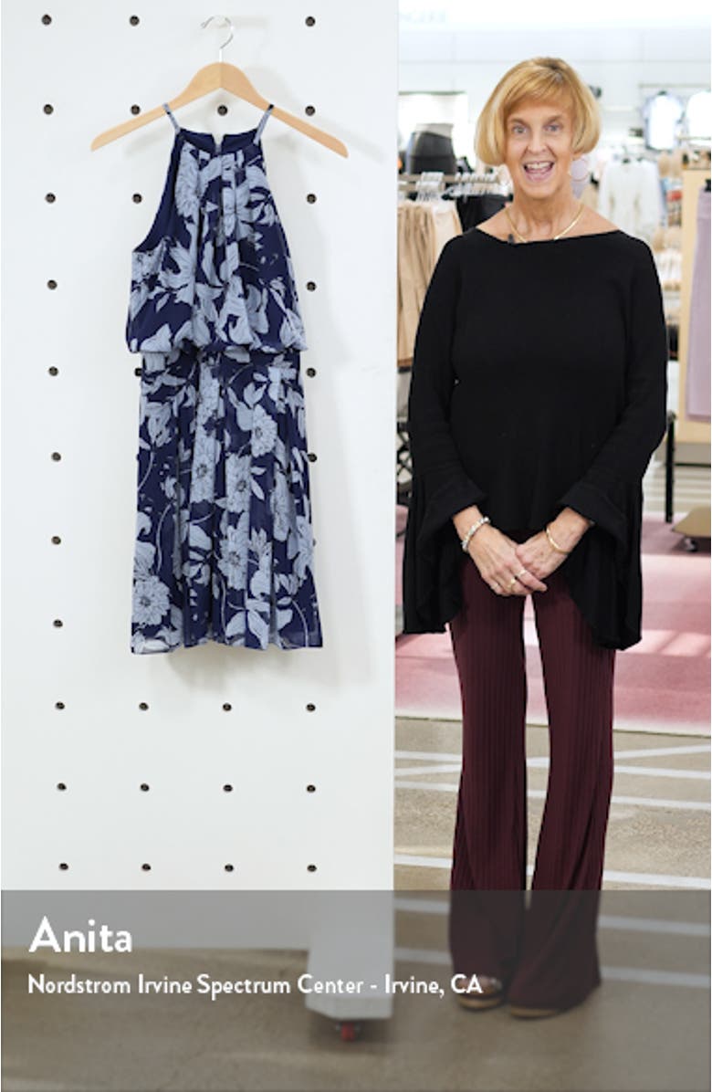 Floral Print Halter Dress, sales video thumbnail