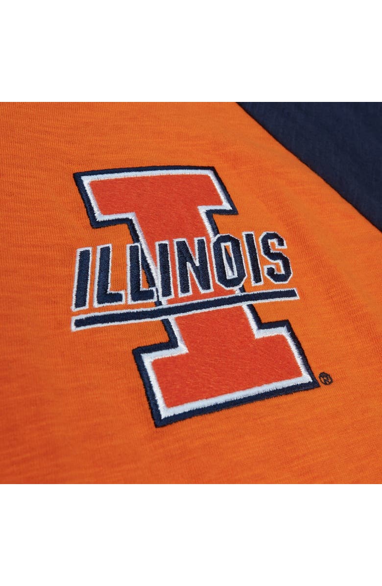 Mitchell & Ness Men's Mitchell & Ness Orange Illinois Fighting Illini Legendary Slub Raglan Long Sleeve T-Shirt, Alternate, color, 