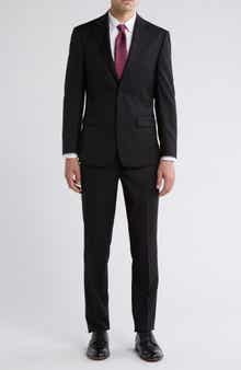 Calvin Klein Solid Two-Button Notched Lapel Slim Fit Suit