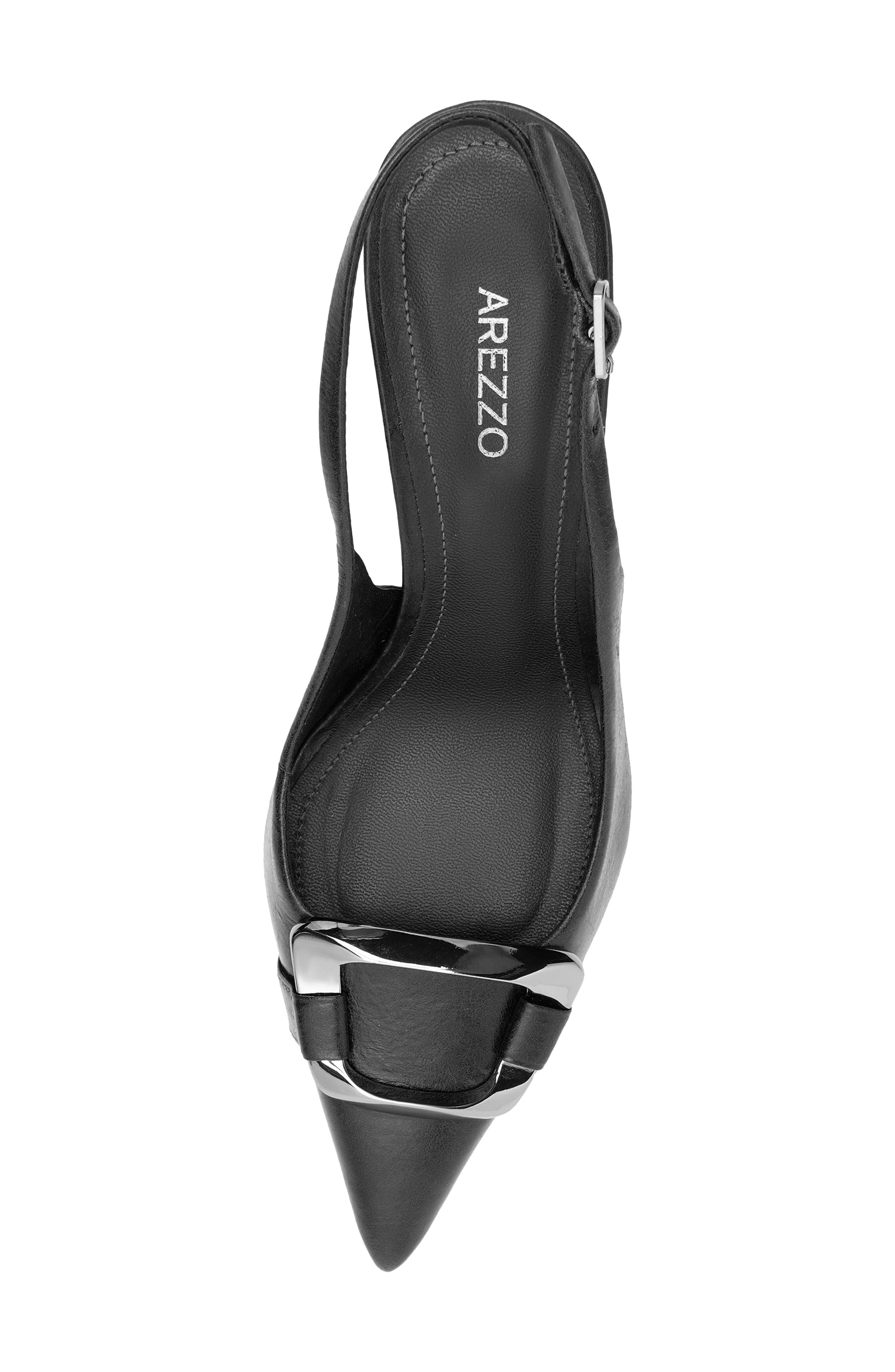 Arezzo Felicity Pointed Toe Slingback Pump, Alternate, color, Black