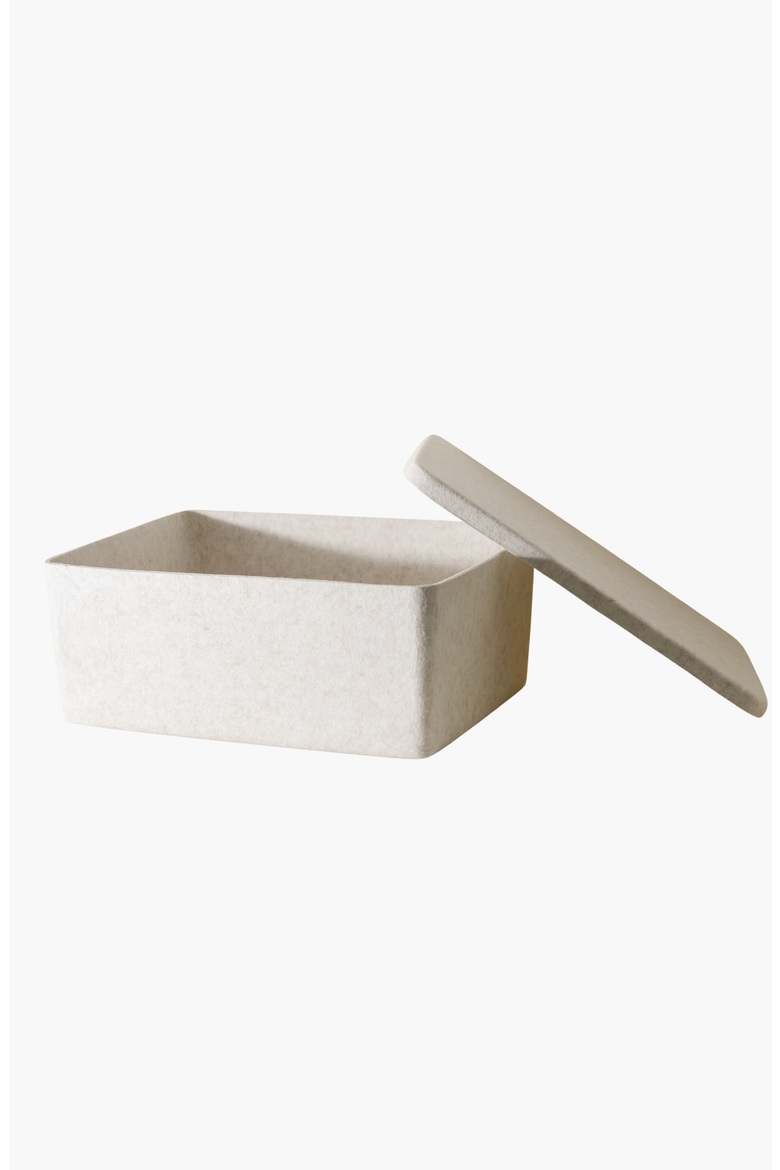 The Sculpted Bin - XL with Lid, Alternate, color, Stone