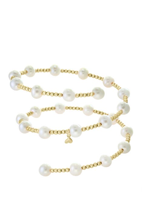 14K Yellow Gold Golden Pearl Garden Bracelet