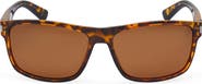 Timberland 57mm Polarized Rectangular Sunglasses