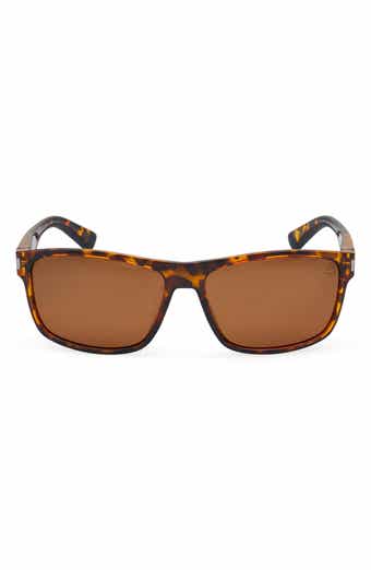 Timberland 57mm Polarized Rectangular Sunglasses
