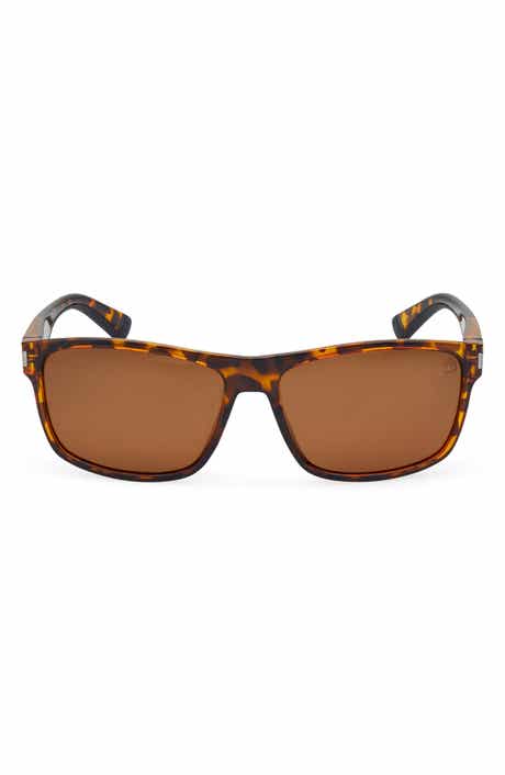 Timberland 57mm Polarized Rectangular Sunglasses