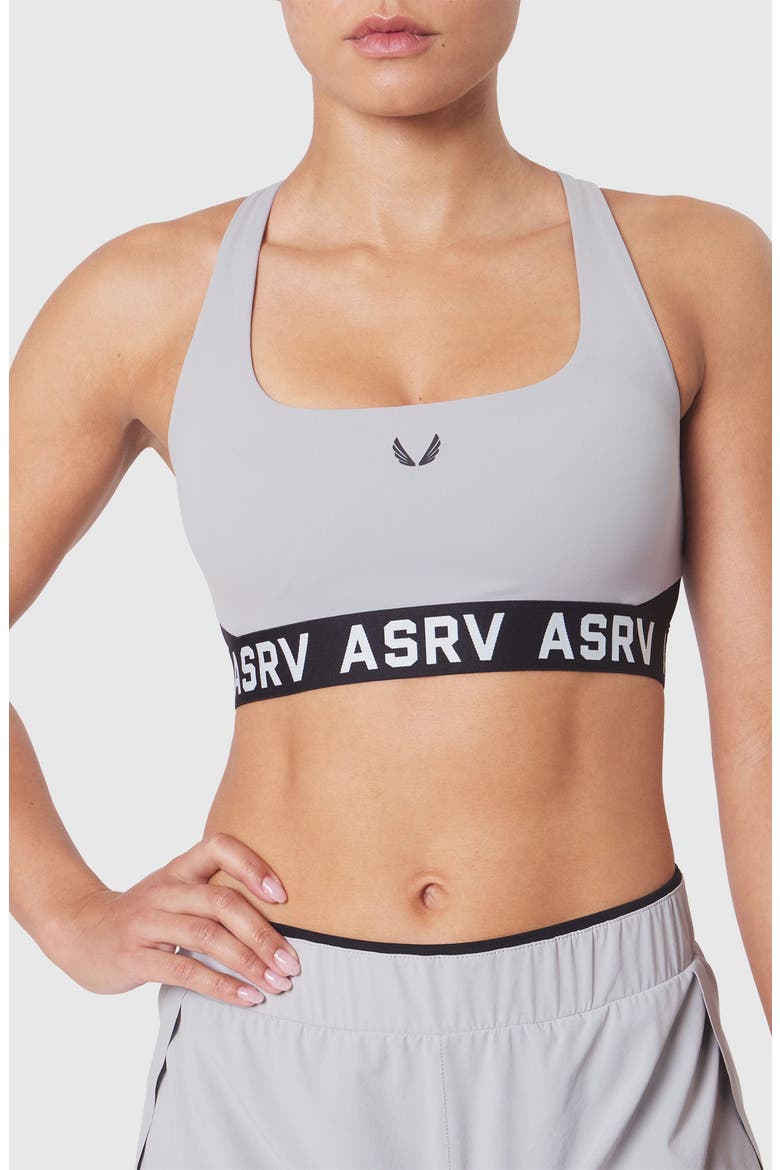 Lycra Adaptiv Racerback Sports Bra, Alternate, color, Slate Grey