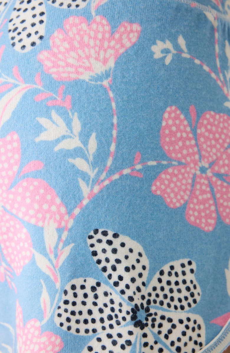 PJ Salvage Tropic Garden Print Pajama Shorts, Alternate, color, Bright Blue