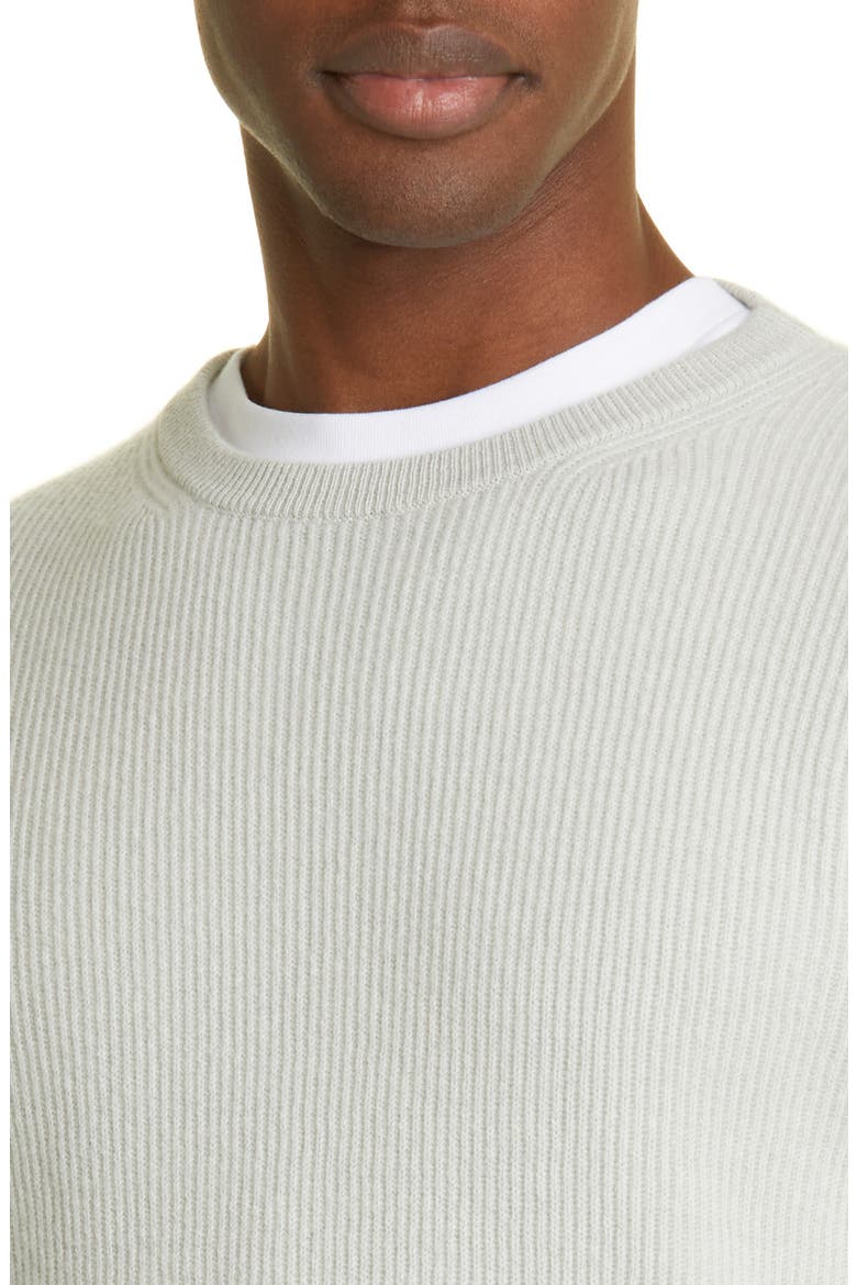 Fine Gauge Cashmere Crewneck Sweater, Alternate, color, GREEN