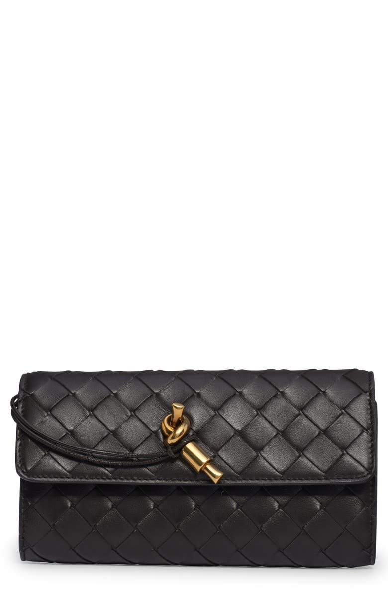 Bottega Veneta Large Intrecciato Top Handle Leather Wallet, Main, color, 