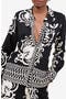 Mono Placement Print Button-Up Shirt