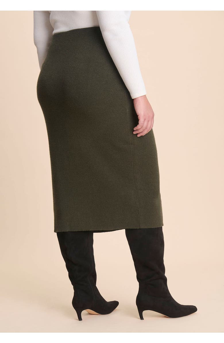 ELOQUII Sweater Maxi Skirt, Alternate, color, Dark Forest Green