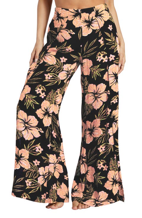 Split Spirit Floral Wide Leg Pants