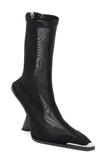 Cult Gaia Daija Mesh Boot In Black