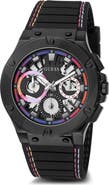 GUESS Ombré Multifunction Silicone Strap Watch, 44mm